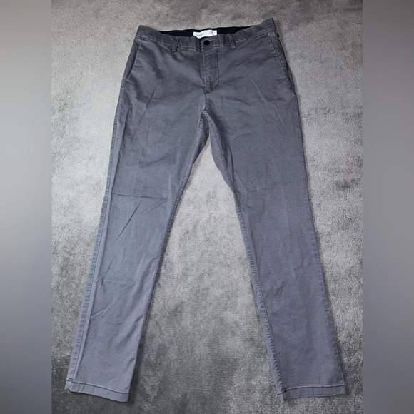 Old Navy Men’s Size 34W 32L Grey Skinny Flex Business Casual Office Dress Pants - Picture 1 of 12